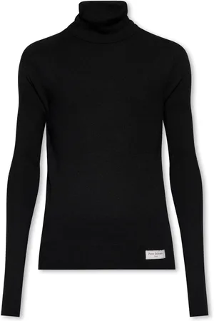 Balmain Strik, Herre, Sort, M, Uld, Uld turtleneck sweater