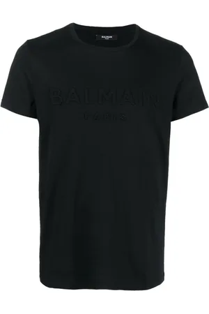 Balmain Top, Herre, Sort, 2XL, Uld, Stilfuld T-shirt