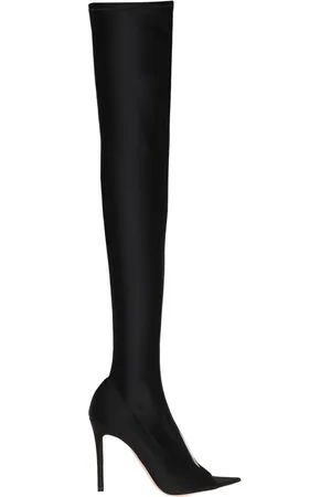 Gianvito Rossi Sko, Dame, Sort, 39 EU, Sorte Lycra og Glas Støvler