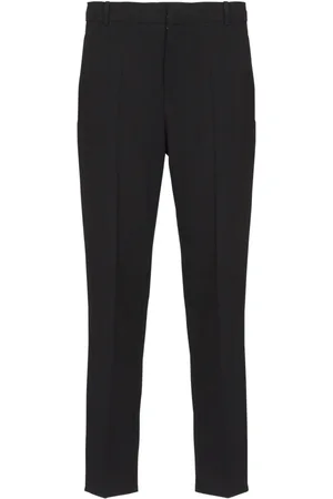 Balmain Bukser, Herre, Sort, L, Uld, Dobbelt uld crepe bukser