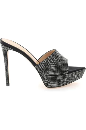 Gianvito Rossi Sko, Dame, Sort, 35 1/2 EU, Crystal Tracey Elegante Mules