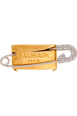 Balmain Tilbehør, Dame, Gul, ONE SIZE, Sikkerhedsnål broche