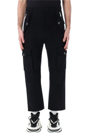 Balmain Bukser, Herre, Sort, M, Bomuld, Sorte Tapered Cargo Bukser
