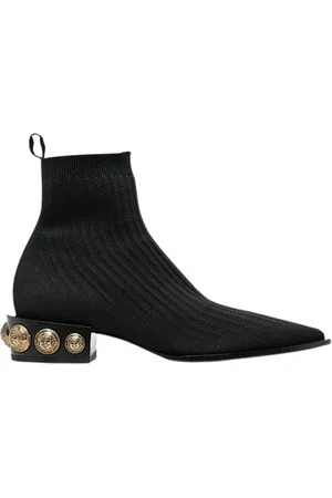 Balmain Sko, Dame, Sort, 36 EU, Polyester, Sort Slip-On Støvler