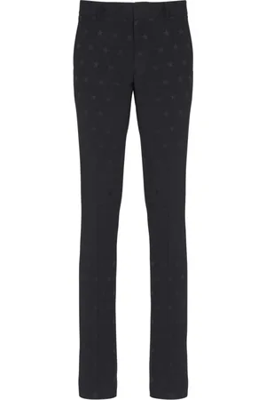 Balmain Bukser, Herre, Sort, XL, Bomuld, Jacquard crepebukser med stjerner