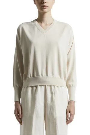 PESERICO SIGN Strik, Dame, , S, Bomuld, Ren bomuld crepe tricot sweater