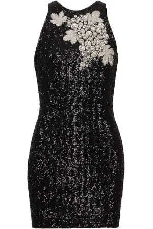Balmain Kjole, Dame, Sort, M, Kort pailletkjole