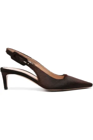 Gianvito Rossi Sko, Dame, Brun, 39 1/2 EU, Brun Pony Slingback Sko
