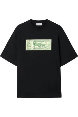 OFF-WHITE Top, Herre, Sort, M, Bomuld, Banknote Arrow Skate T-shirt