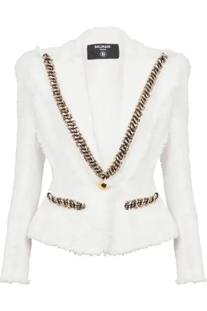 Balmain Jakke, Dame, Hvid, M, Tweed, Jolie Madame Tweed Jakke