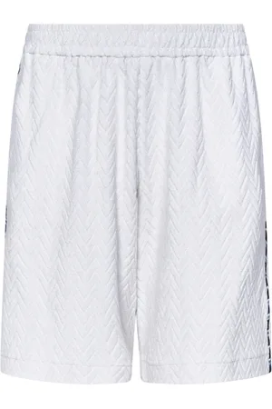 Missoni Shorts, Herre, Hvid, M, Bomuld, Hvide Shorts med Elastisk Talje og Zig Zag Mønster
