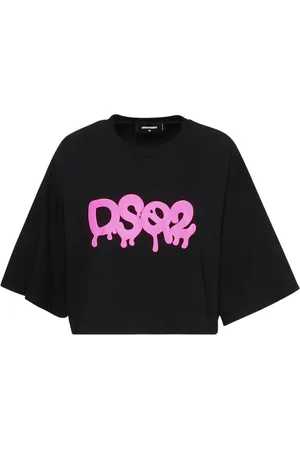 Dsquared2 Top, Dame, Sort, 2XS, Bomuld, Italienske T-shirts til mænd