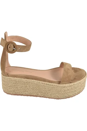 Gianvito Rossi Sko, Dame, Brun, 36 1/2 EU, Uld, Brun Sandaler til Stilfulde Outfits
