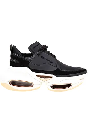 Balmain Sko, Dame, Sort, 40 EU, Læder, Læder- og stofsneakers