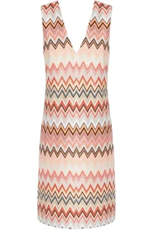 Missoni Kjole, Dame, Flerfarvet, M, Gule Sommerkjoler til Kvinder