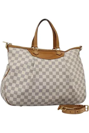 LOUIS VUITTON Pre-owned, Dame, Hvid, ONE SIZE, Uld, Pre-owned canvas tasker