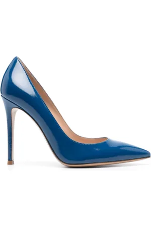 Gianvito Rossi Sko, Dame, Blå, 38 1/2 EU, Læder, Ocean Spids Tå Læder Pumps