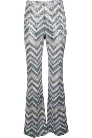Missoni Bukser, Dame, Flerfarvet, XS, Polyester, Elegant Strikbukser