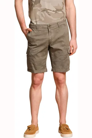 Masons Shorts, Herre, Grøn, 3XL, Bomuld, Camouflage Cargo Bermuda Shorts Slim Fit