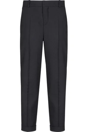 Balmain Bukser, Herre, Sort, XL, Uld, Monogram Uldbukser