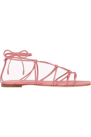 Gianvito Rossi Sko, Dame, Lyserød, 36 1/2 EU, Læder, Camellia Læder Sandaler Produceret i Italien