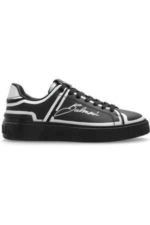 Balmain Sko, Dame, Sort, 39 EU, Læder, Sneakers med logo