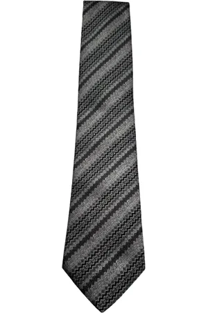 Missoni Tilbehør, Herre, Flerfarvet, ONE SIZE, Silke Microfantasia Grå/Sort Slips