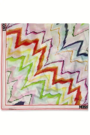 Missoni Tilbehør, Dame, Flerfarvet, ONE SIZE, Bomuld, Multifarvet Zig Zag Logo Bomuldssjal