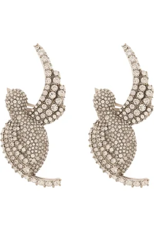 Balmain Tilbehør, Dame, Grå, ONE SIZE, Svaler clip-on øreringe
