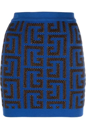 Balmain Nederdel, Dame, Blå, M, Polyester, Skirts