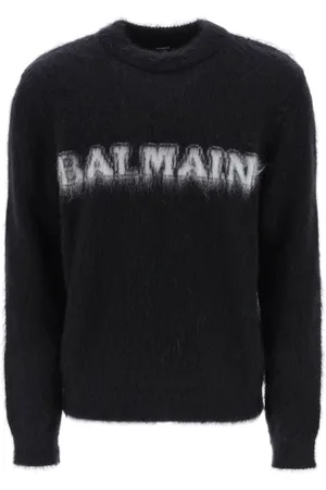 Balmain Strik, Herre, Sort, L, Uld, Sweater Pullover