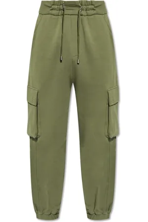 Balmain Bukser, Herre, Grøn, L, Bomuld, Sweatpants med logo