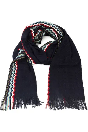 Missoni Tilbehør, unisex, Sort, ONE SIZE, Geometrisk Frynset Tørklæde