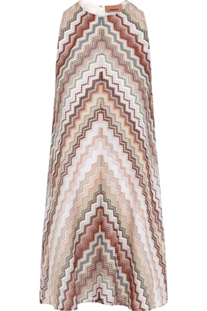Missoni Kjole, Dame, Flerfarvet, XS, Multibrown Ærmeløs Kort Kjole