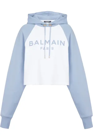 Balmain Sweathshirts & Hoodies, Dame, Flerfarvet, S, Bomuld, Paris hættetrøje