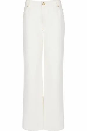 Balmain Jeans, Dame, Hvid, M, Denim, Almindelige denim straight-fit jeans