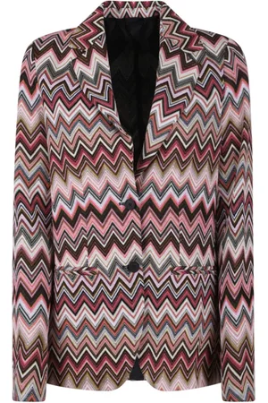 Missoni Jakke, Dame, Flerfarvet, 2XS, ZigZag Vævet Blazer