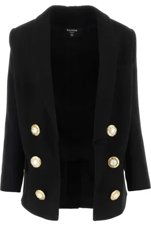 Balmain Jakke, Dame, Sort, XS, Uld, Stilfulde Blazere og Veste Samling