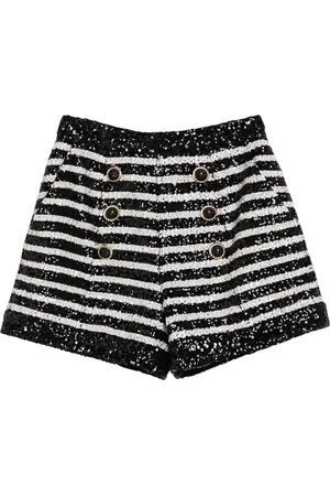 Balmain Shorts, Dame, Sort, S, Denim, Kort Denim Shorts
