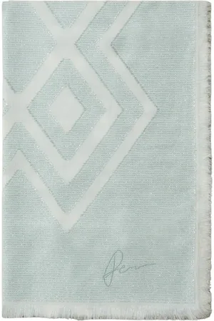 PESERICO SIGN Tilbehør, Dame, Blå, ONE SIZE, Bomuld, Bomuld og modal jacquard stola