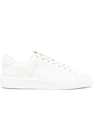 Balmain Sko, Herre, Hvid, 40 EU, Uld, Hvide Sneakers til Mænd