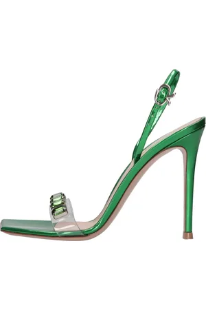 Gianvito Rossi Sko, Dame, Grøn, 37 EU, Læder, Sandaler Grøn