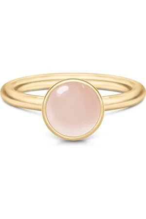 Julie Sandlau Tilbehør, Dame, Gul, 52 MM, Uld, Milky Rose Krystal Guld Ring