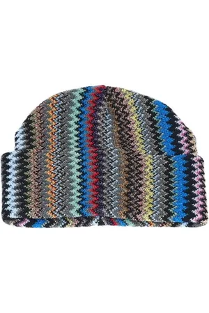 Missoni Tilbehør, unisex, Flerfarvet, ONE SIZE, Uld, Geometrisk Fantasi Farverig Hat