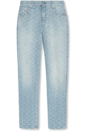 Balmain Jeans, Herre, Blå, W31, Bomuld, Jeans med Monogram