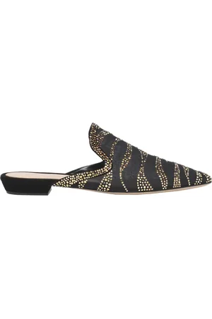 Gianvito Rossi Sko, Dame, Sort, 40 EU, Sort Ruskind Stof Dame Sko
