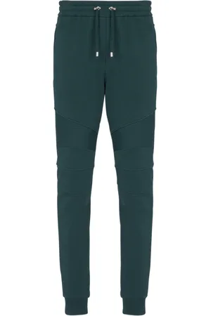 Balmain Bukser, Herre, Grøn, XL, Bomuld, joggingbukser med pintucks