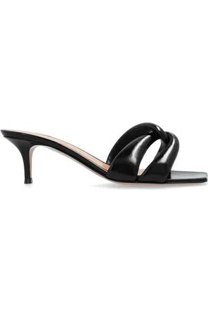 Gianvito Rossi Sko, Dame, Sort, 38 1/2 EU, Læder, Hælede mules