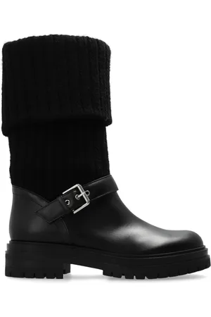Gianvito Rossi Sko, Dame, Sort, 36 EU, Læder, Læderstøvler `Thurso`