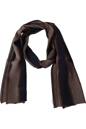 Missoni Tilbehør, Herre, Brun, ONE SIZE, Uld, Stribet uld tørklæde